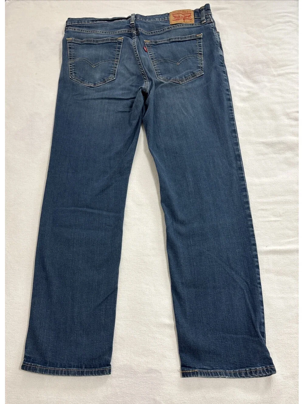 Levi's 541 Athletic Taper Blue Jeans Men's Size 36.5x30 Distressed Light Fade